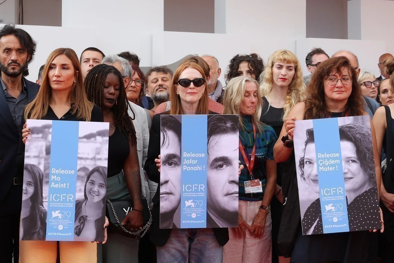 ICFR flash-mob staged at the 2020 Venice International Film Festival.