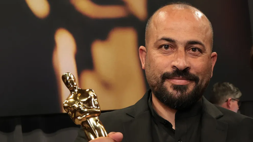 Hamdan Ballal at the 2025 Academy Awards / Photo: AP