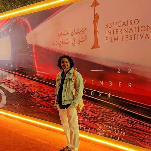 Omar Salah Marei at the 45th Cairo International Film Festival / Photo: Omar Salah Marei & Nora Elsayed s personal archives